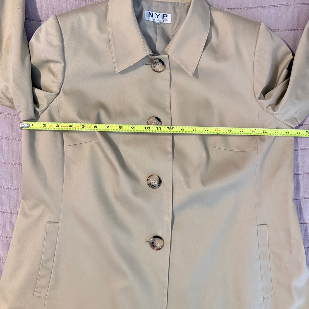 NYP Suits Overcoat  Tan Size Large 60’s Mod Stylish - Picture 8 of 8